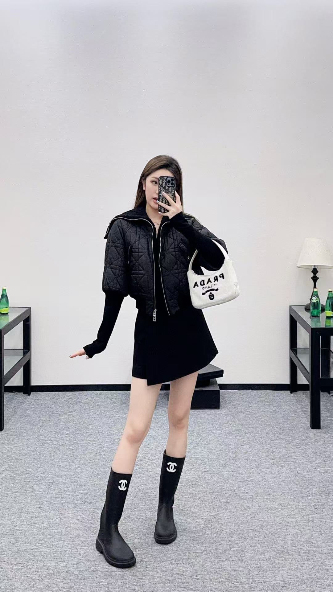 DIOR チェック柄 ジッパー コットン ジャケット【50％割引+送料無料】