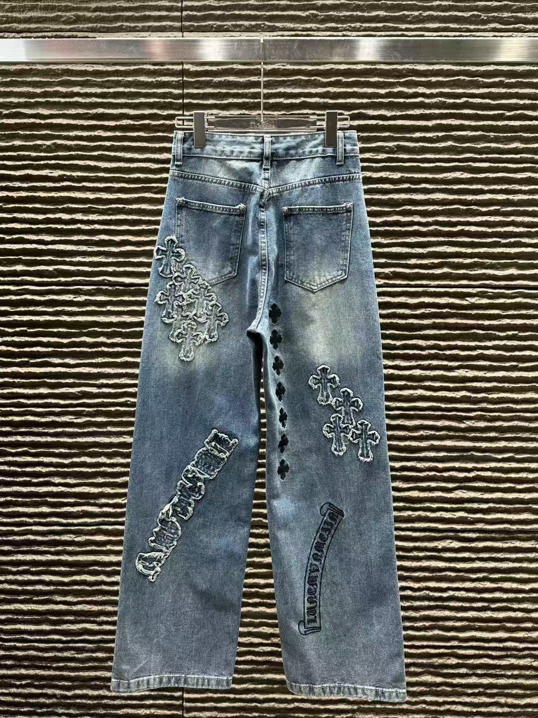 Chr0me Hearts刺繍入りジーンズ【50％割引+送料無料】