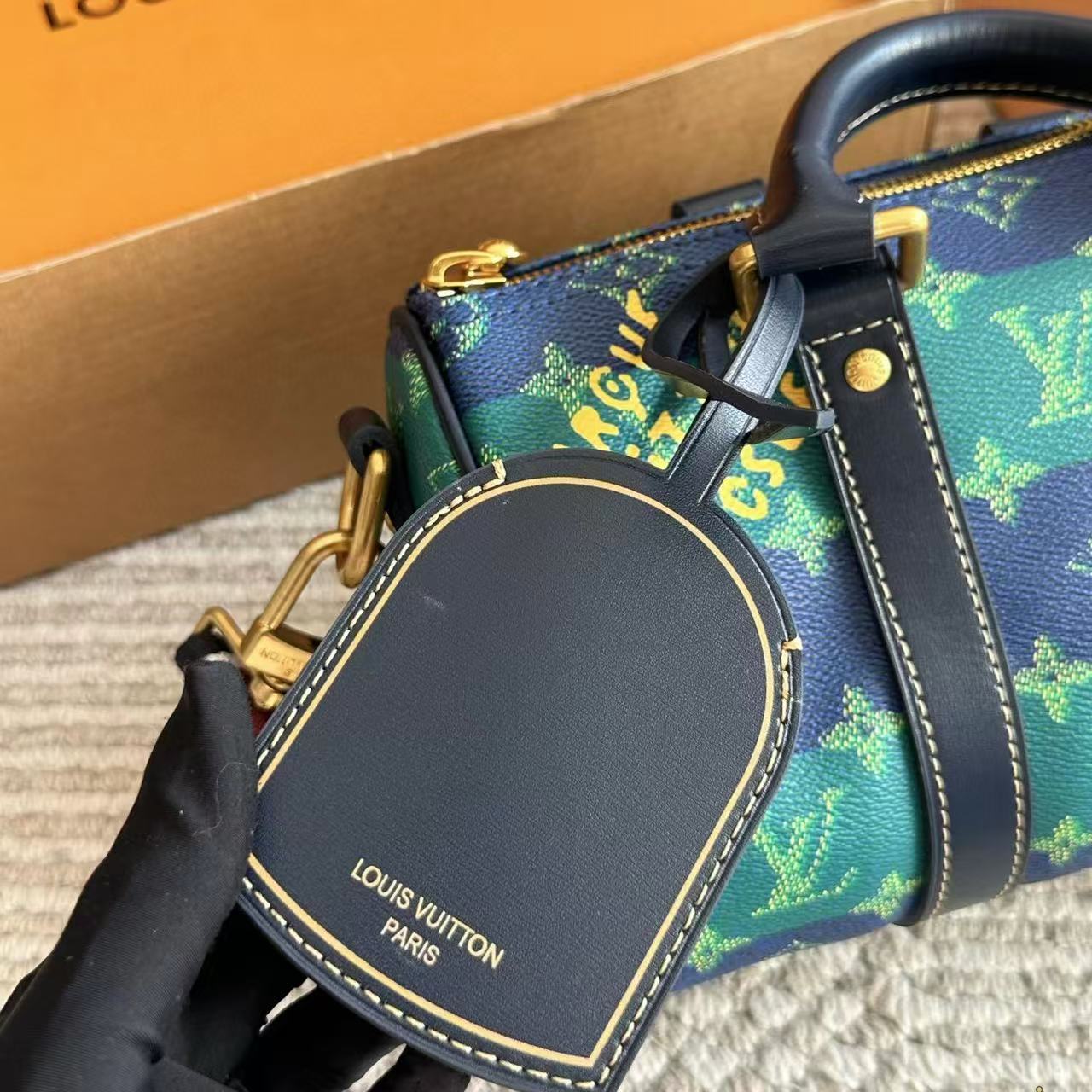 LVレザープリントハンドバッグ【50％割引+送料無料】