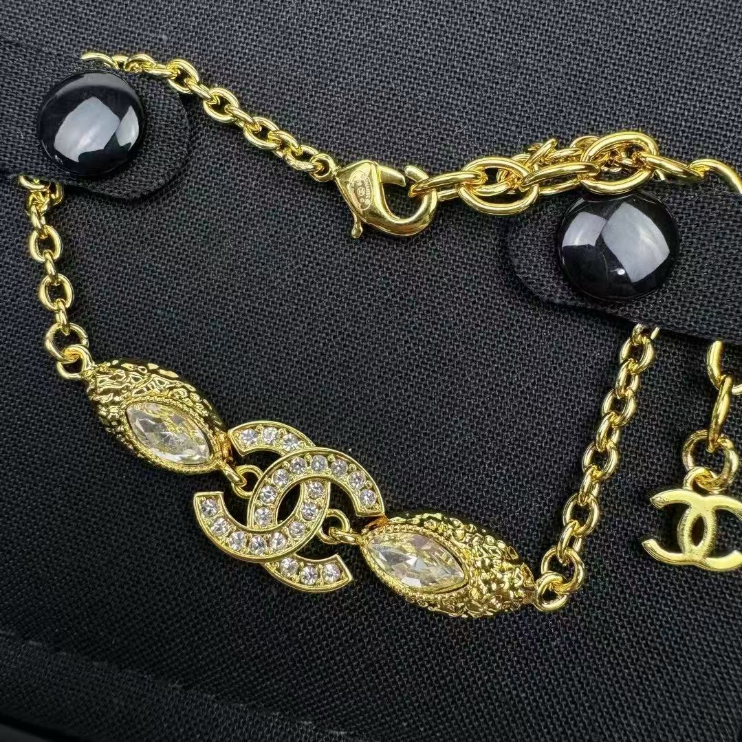 CHANE1 ダブルC ダイヤモンド マーキス ブレスレット【50％割引+送料無料】