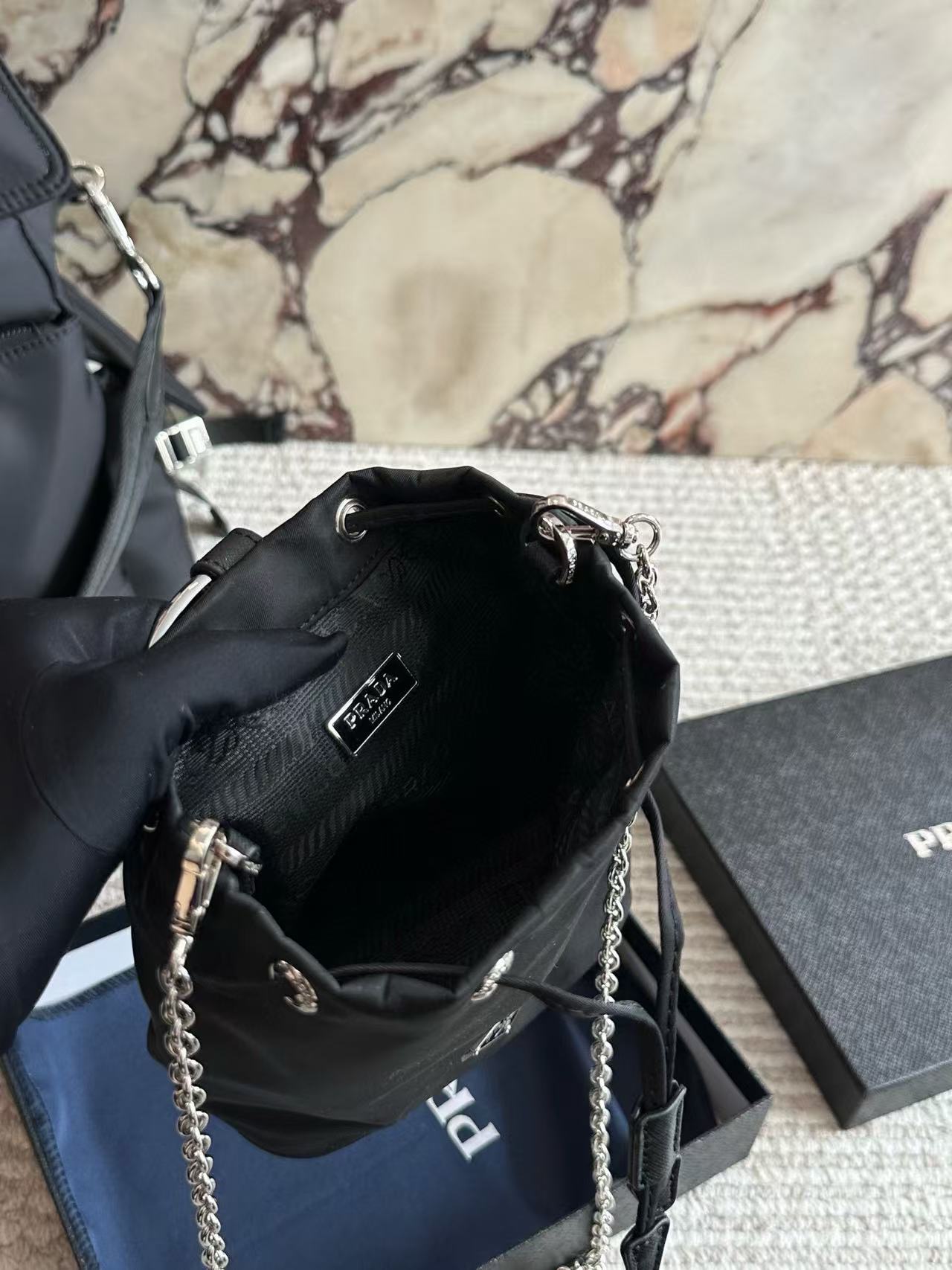 PR4DA チェーンキャンバスバケットトートバッグ【50％割引+送料無料】