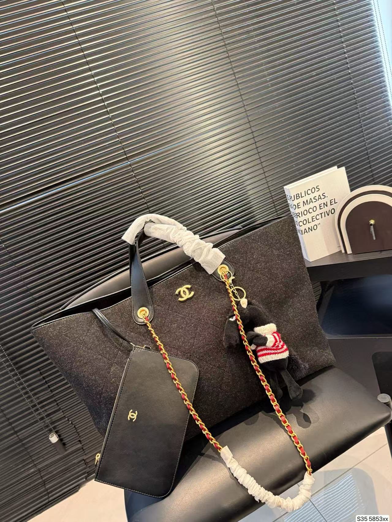 CHANE1 ウールチェーンビーチバッグ【50％割引+送料無料】