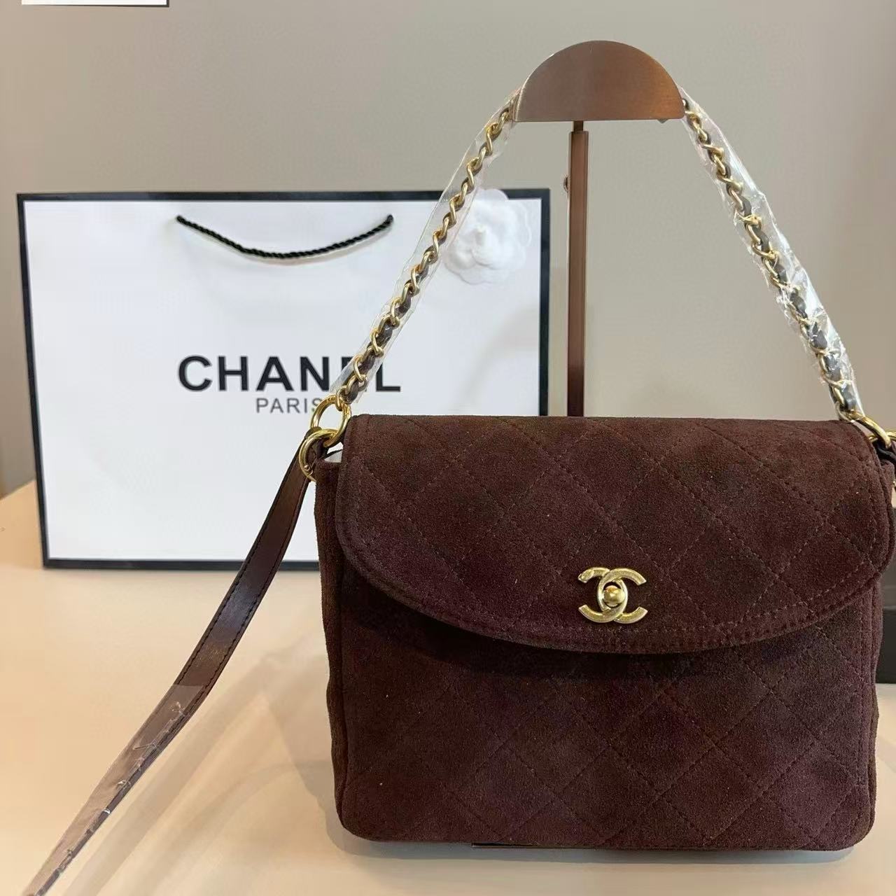 CHANE1 ディアスキンチェーンショルダーバッグ【50％割引+送料無料】