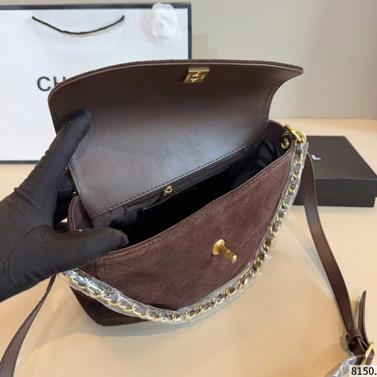 CHANE1 ディアスキンチェーンショルダーバッグ【50％割引+送料無料】