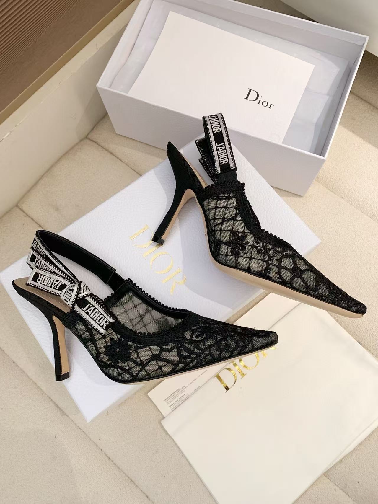DIORの高品質レースハイヒール【50％割引+送料無料】
