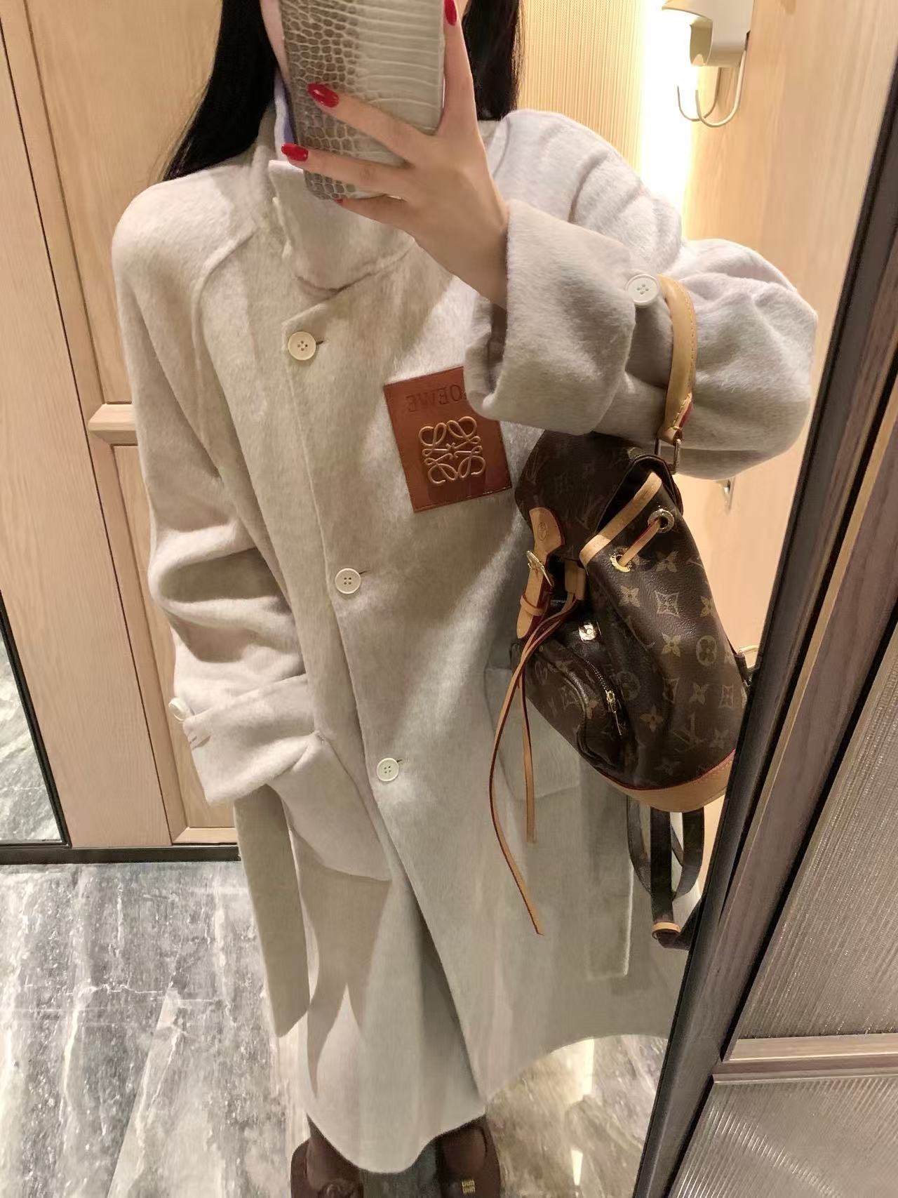 L0WEW カシミアロングコート【50％割引+送料無料】