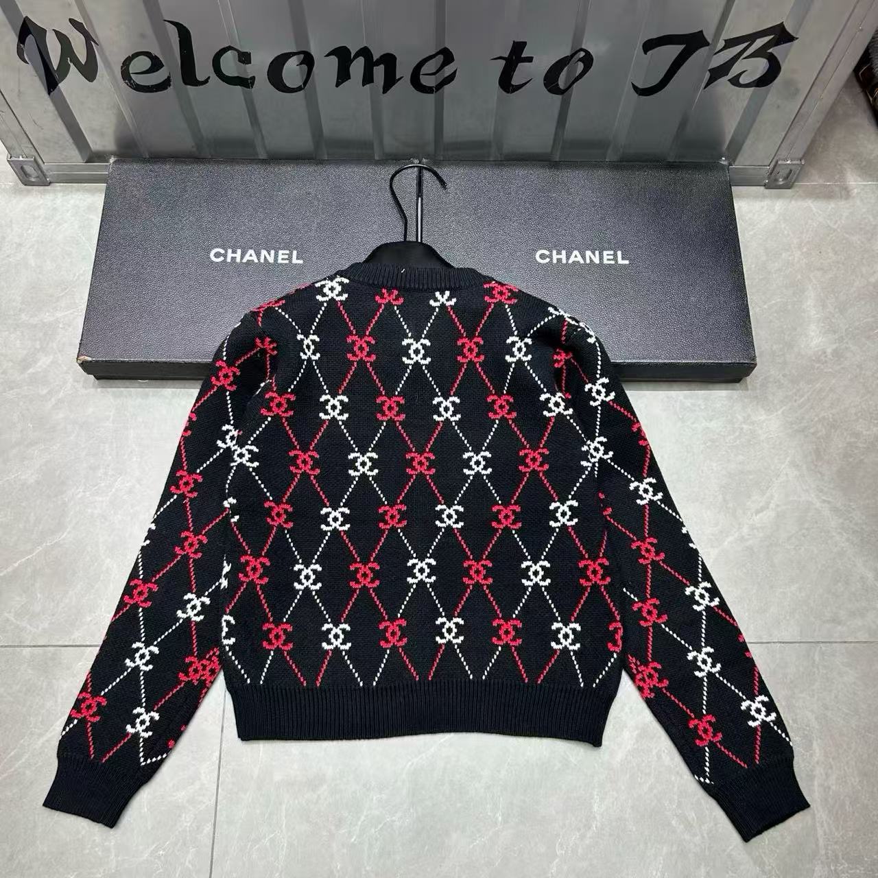 CHANE1 ダブルC ウールカーディガン【50％割引+送料無料】