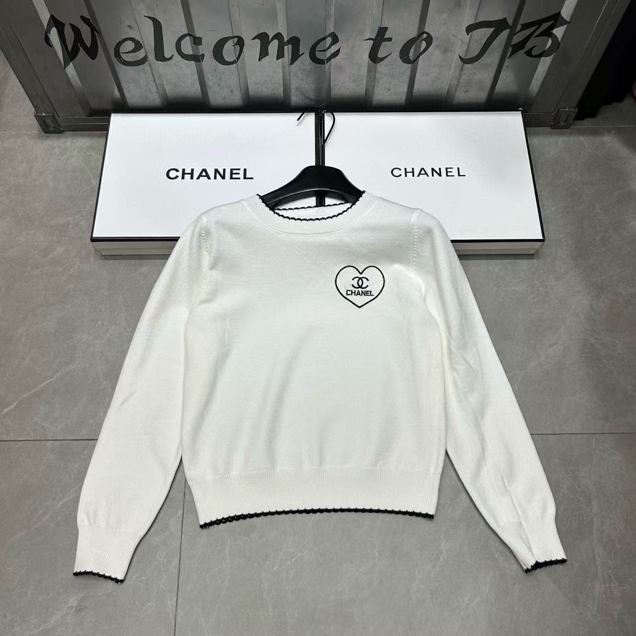 CHANE1 ダブルCハートウールセーター【50％割引+送料無料】