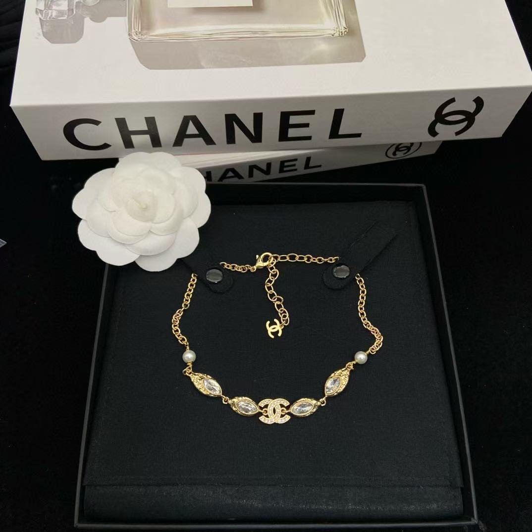 CHANE1 ダブルC ダイヤモンドネックレス【50％割引+送料無料】