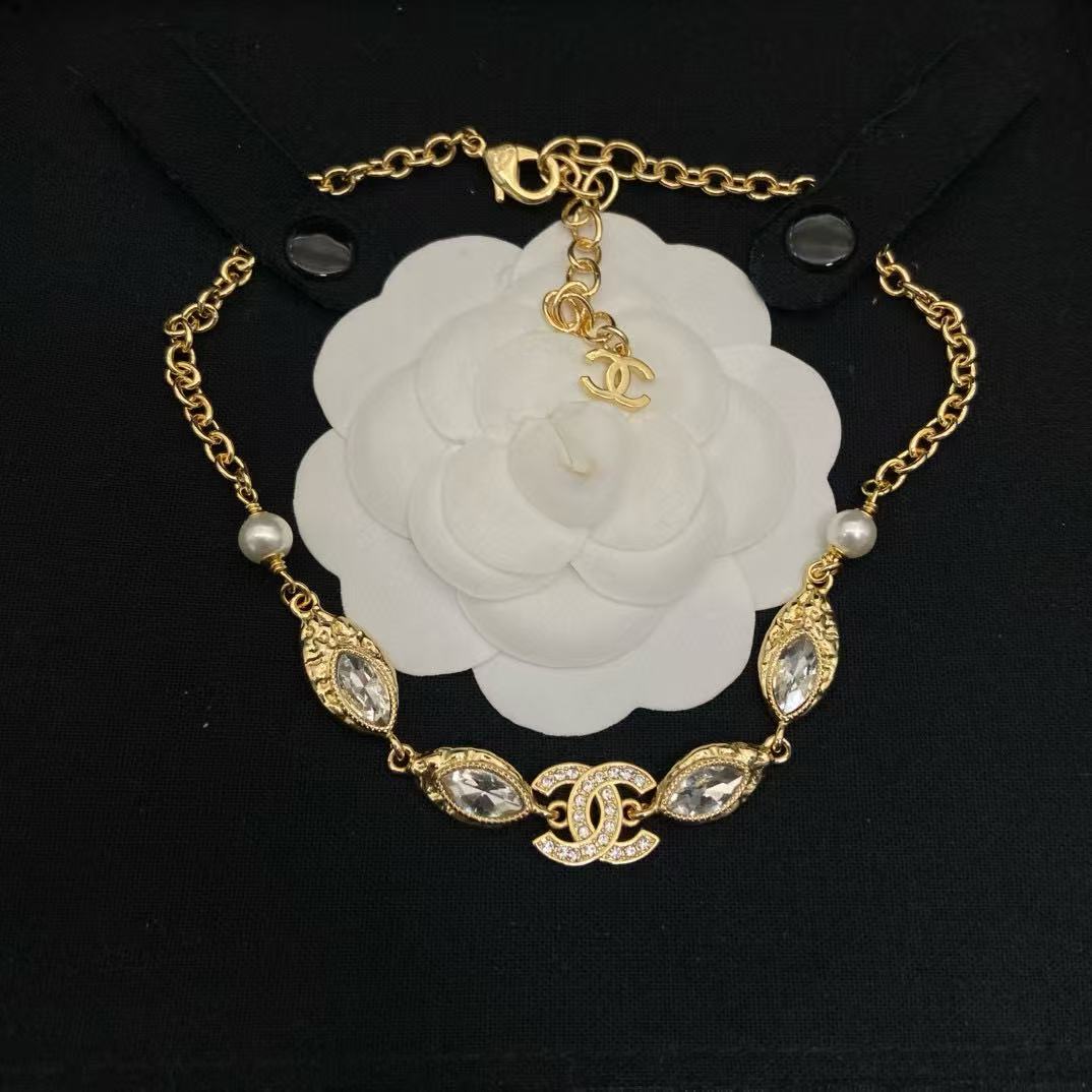 CHANE1 ダブルC ダイヤモンドネックレス【50％割引+送料無料】