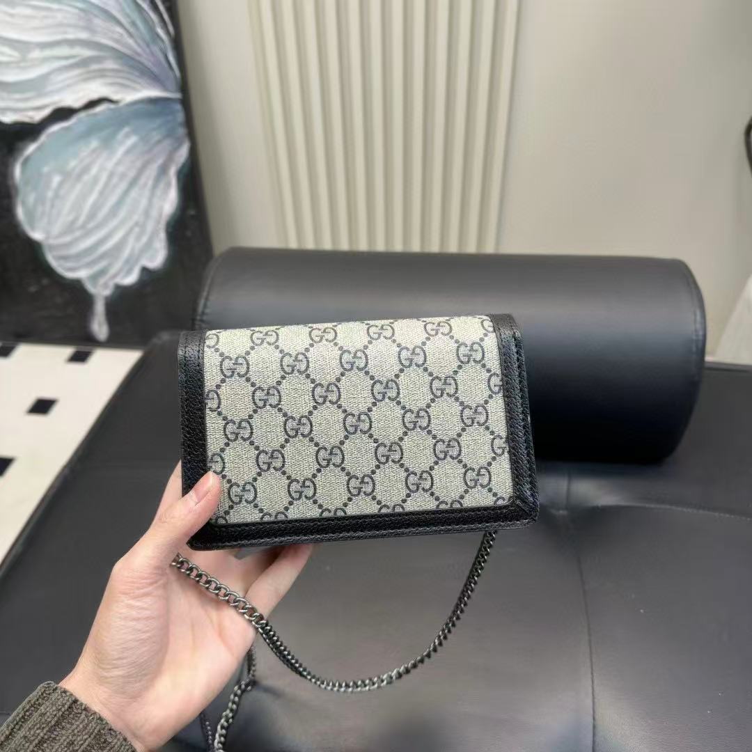 GUCC1 ジャカードチェーンショルダー/クロスボディバッグ【50％割引+送料無料】