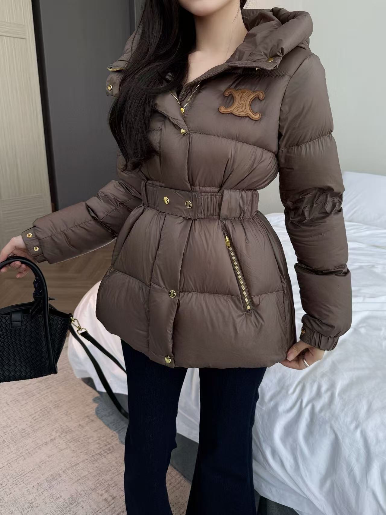 CEL1NE 凱旋門フード付きダウンジャケット【50％割引+送料無料】