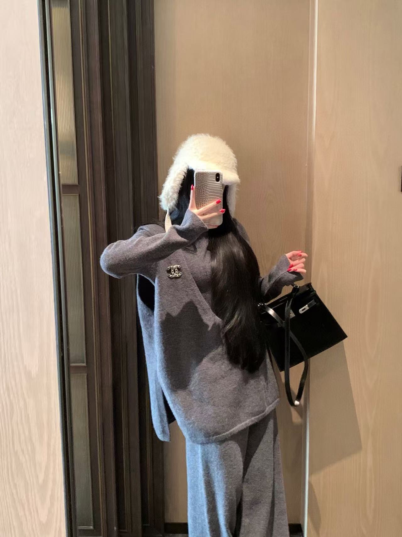 CHANE1 ダブルC ウール スリーピースセット【50％割引+送料無料】