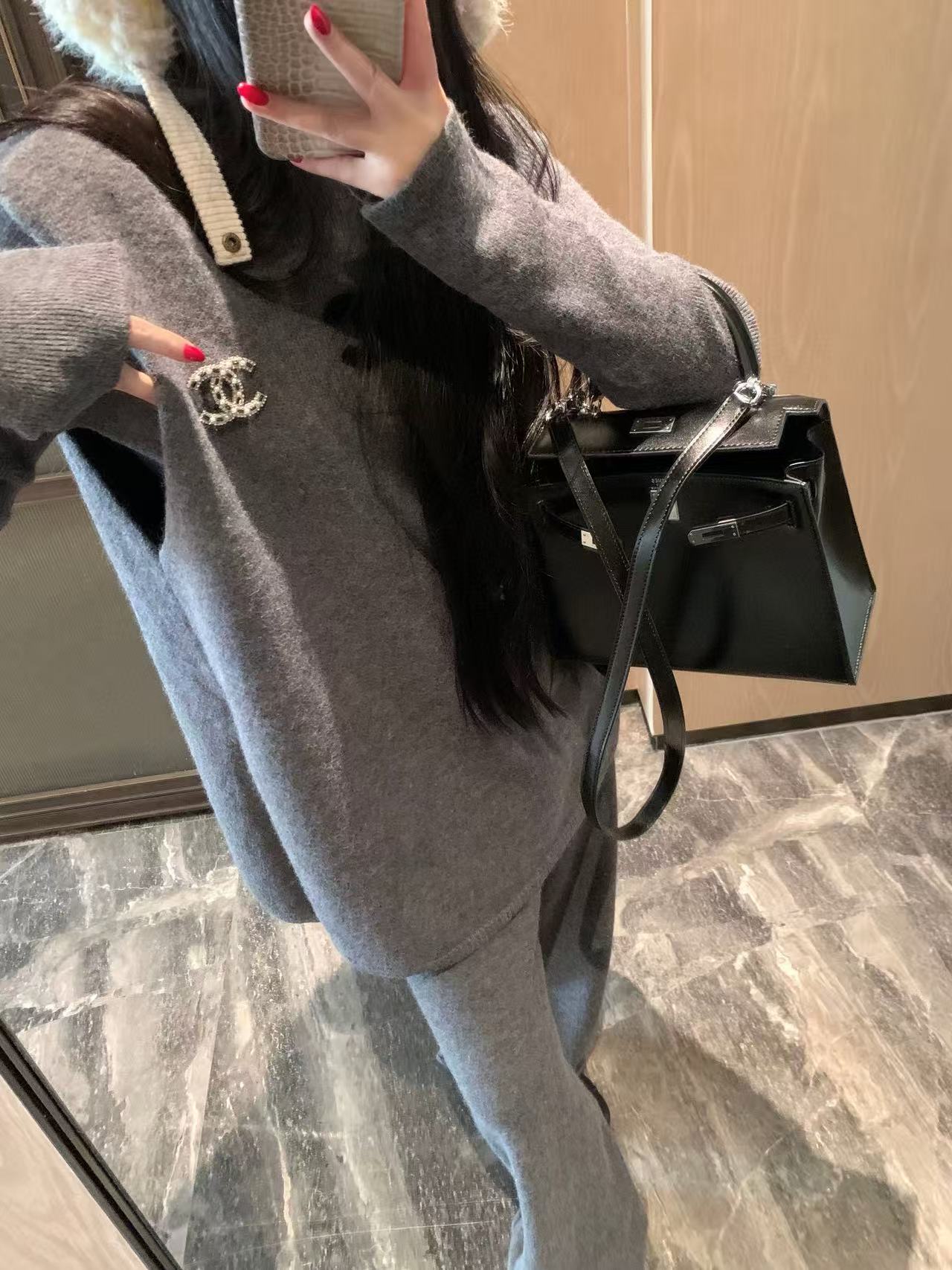 CHANE1 ダブルC ウール スリーピースセット【50％割引+送料無料】