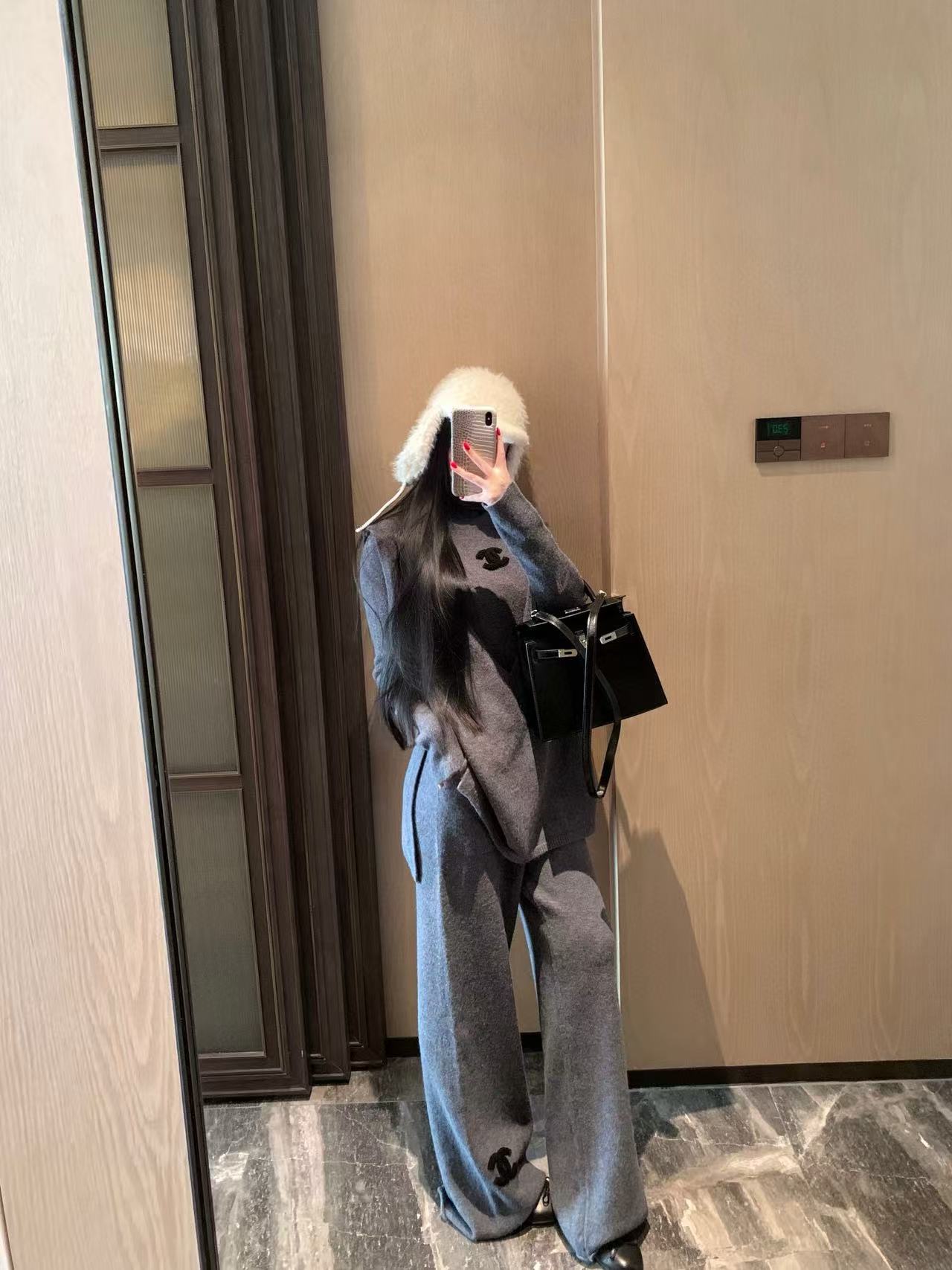 CHANE1 ダブルC ウール スリーピースセット【50％割引+送料無料】