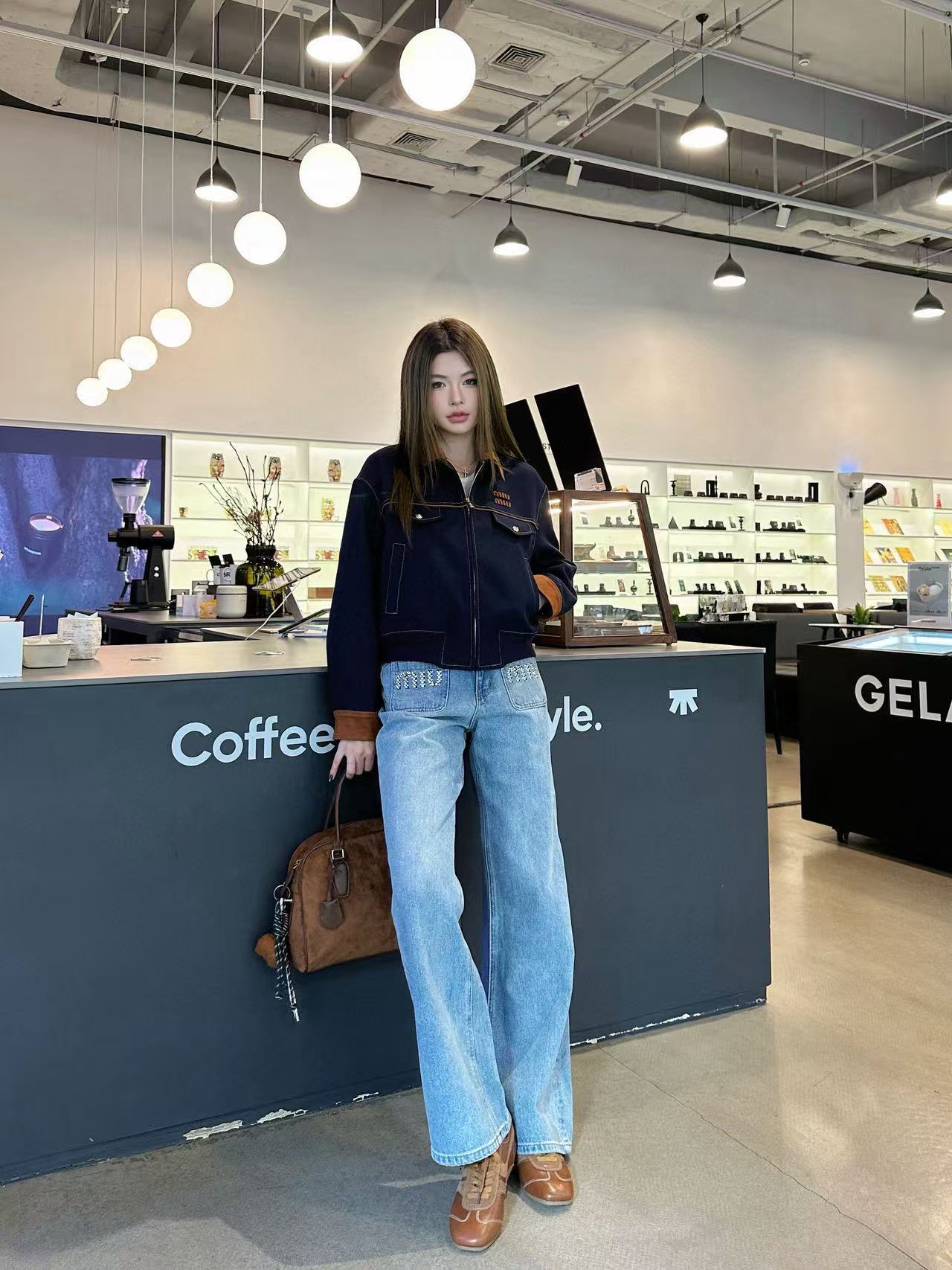 M1UM1U 襟付きレタージャケット【50％割引+送料無料】