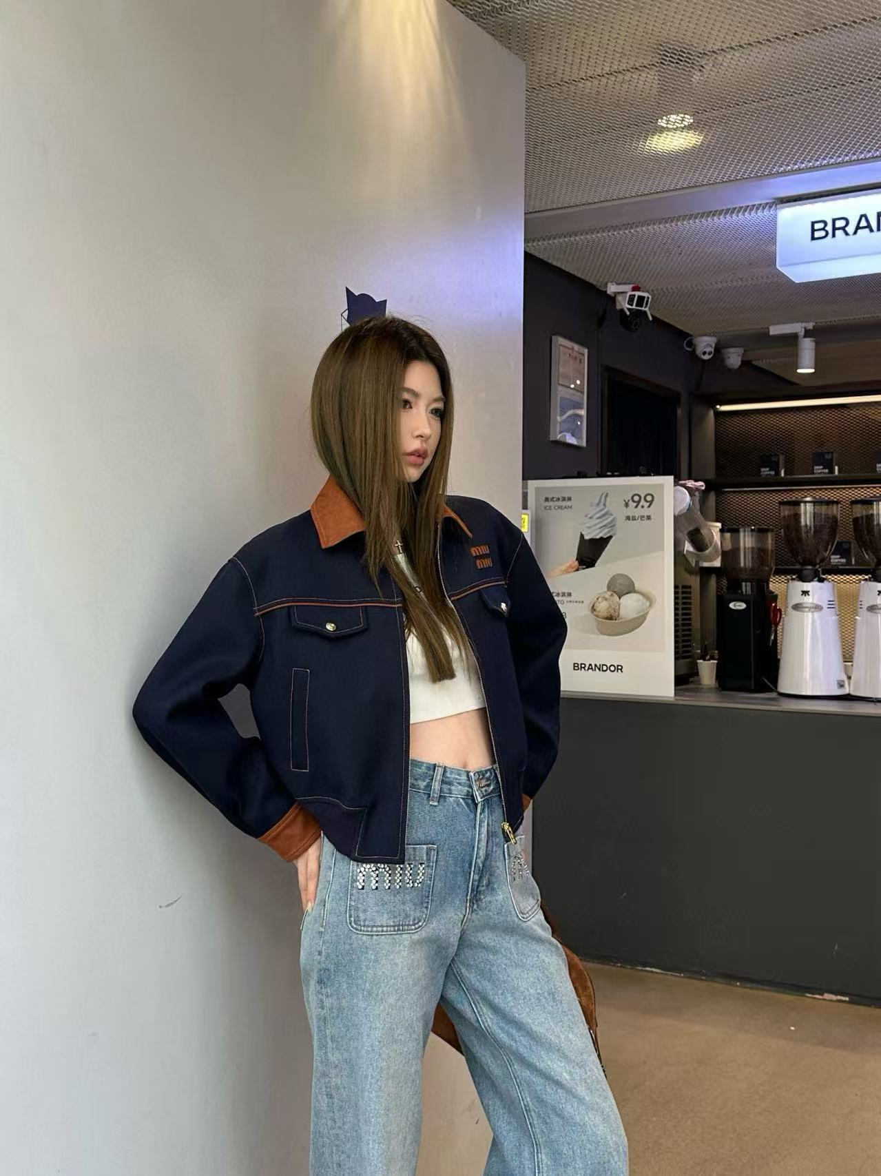 M1UM1U 襟付きレタージャケット【50％割引+送料無料】