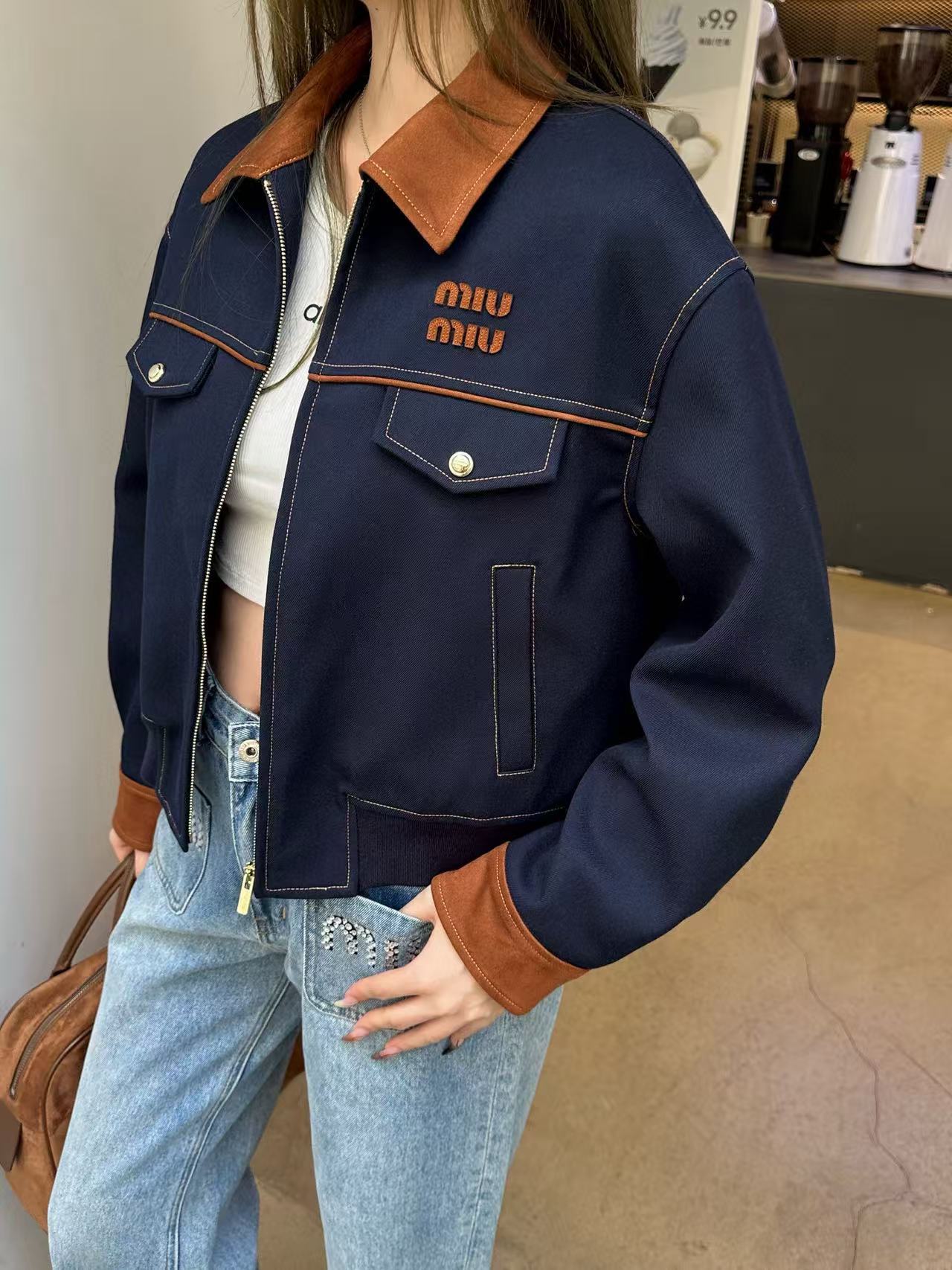 M1UM1U 襟付きレタージャケット【50％割引+送料無料】