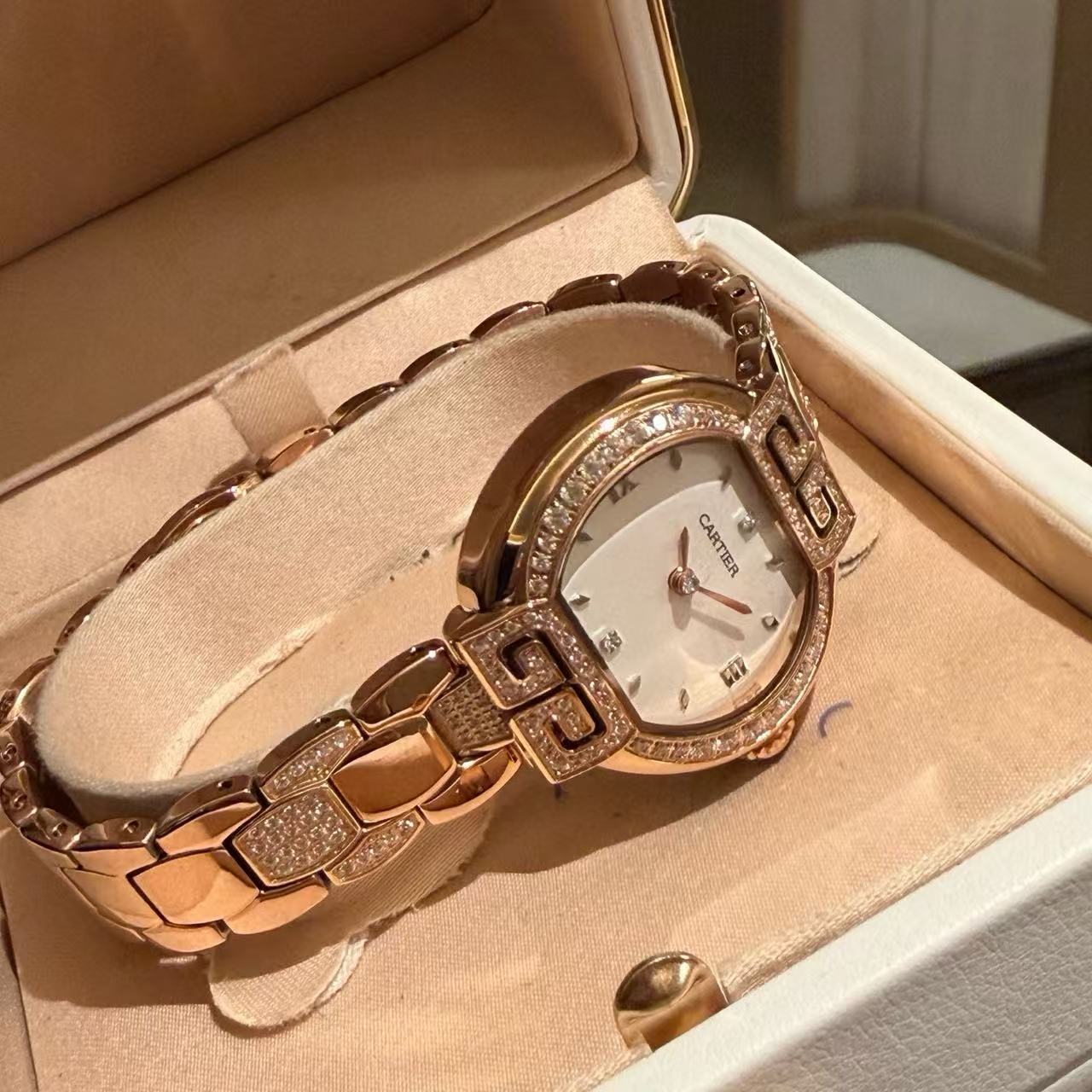 CART1ER ダイヤモンドセット ステンレススチール レディースウォッチ【50％割引+送料無料】