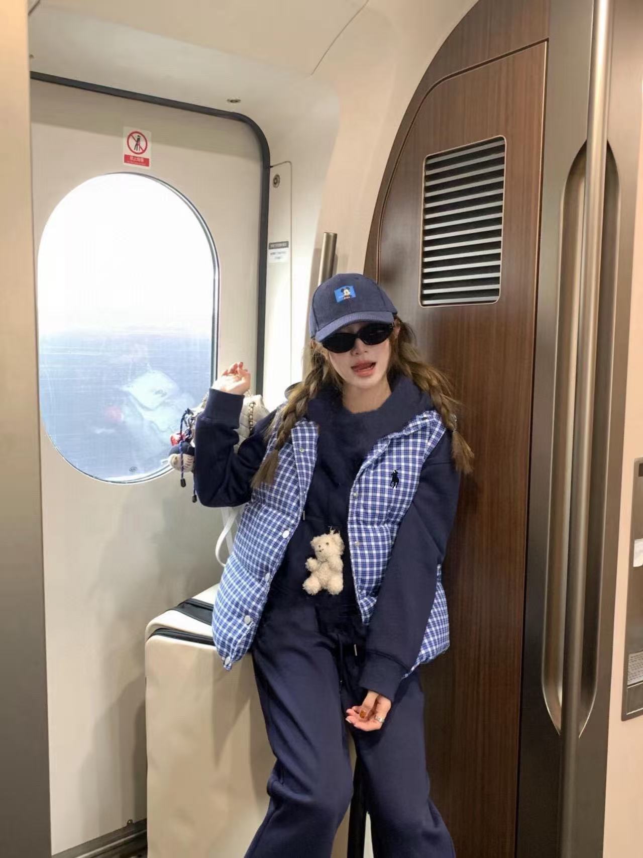 Ralph Laurenチェック柄の青いベスト【50％割引+送料無料】