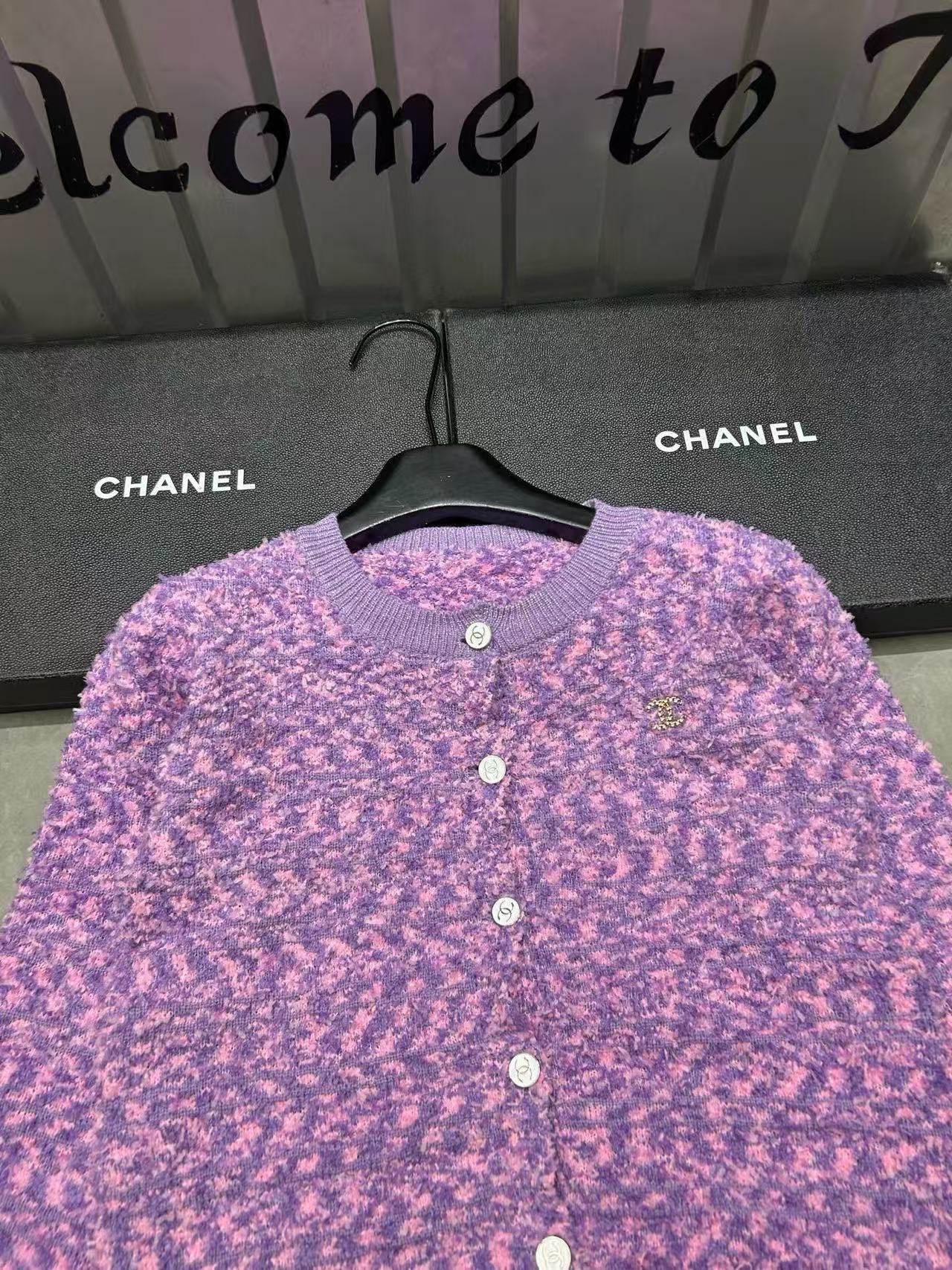 CHANE1 ダブルC ウールカーディガン【50％割引+送料無料】