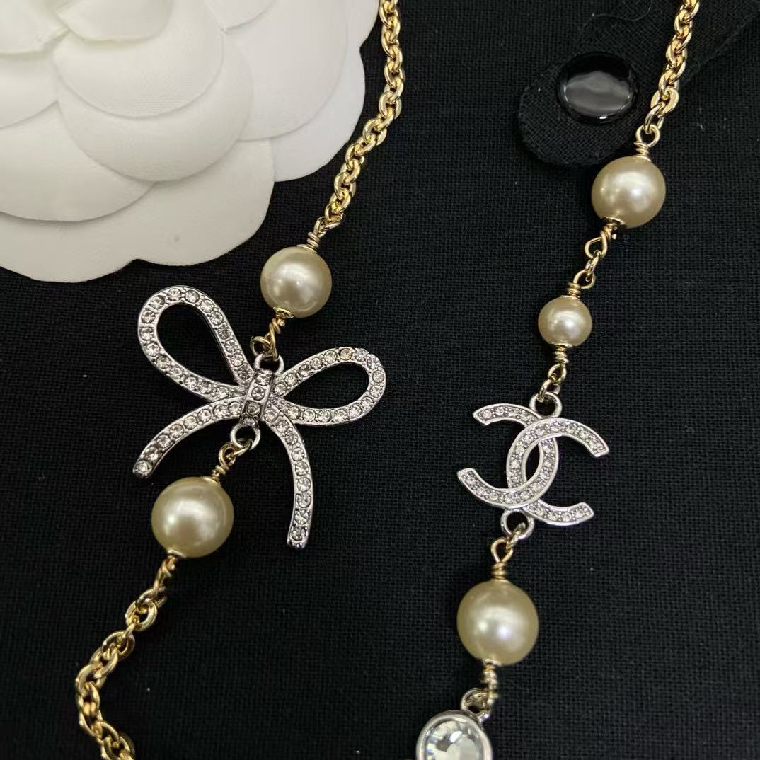 CHANE1 ボウパールネックレス【50％割引+送料無料】