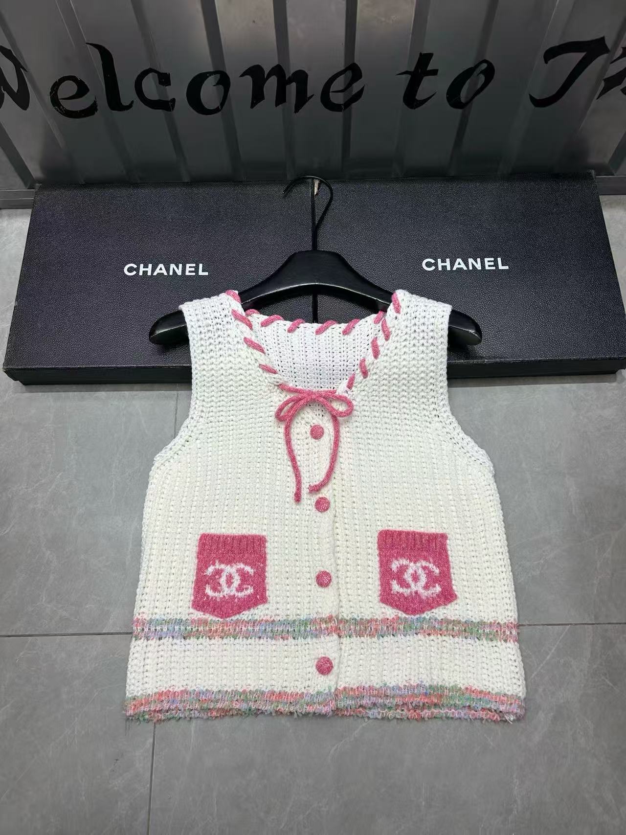 CHANE1 カラフルツーポケットウールベスト【50％割引+送料無料】