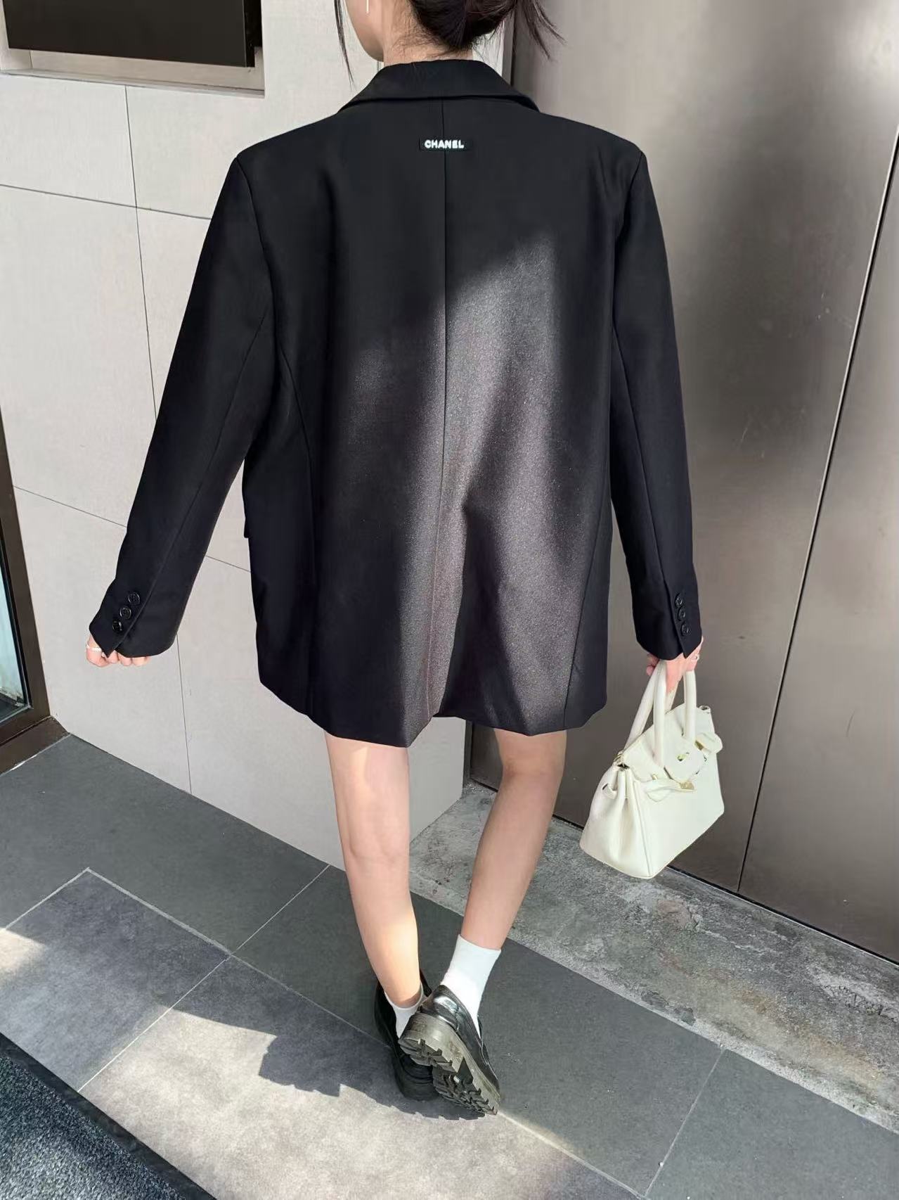 CHANE1 シンプルダブルCスーツジャケット【50％割引+送料無料】