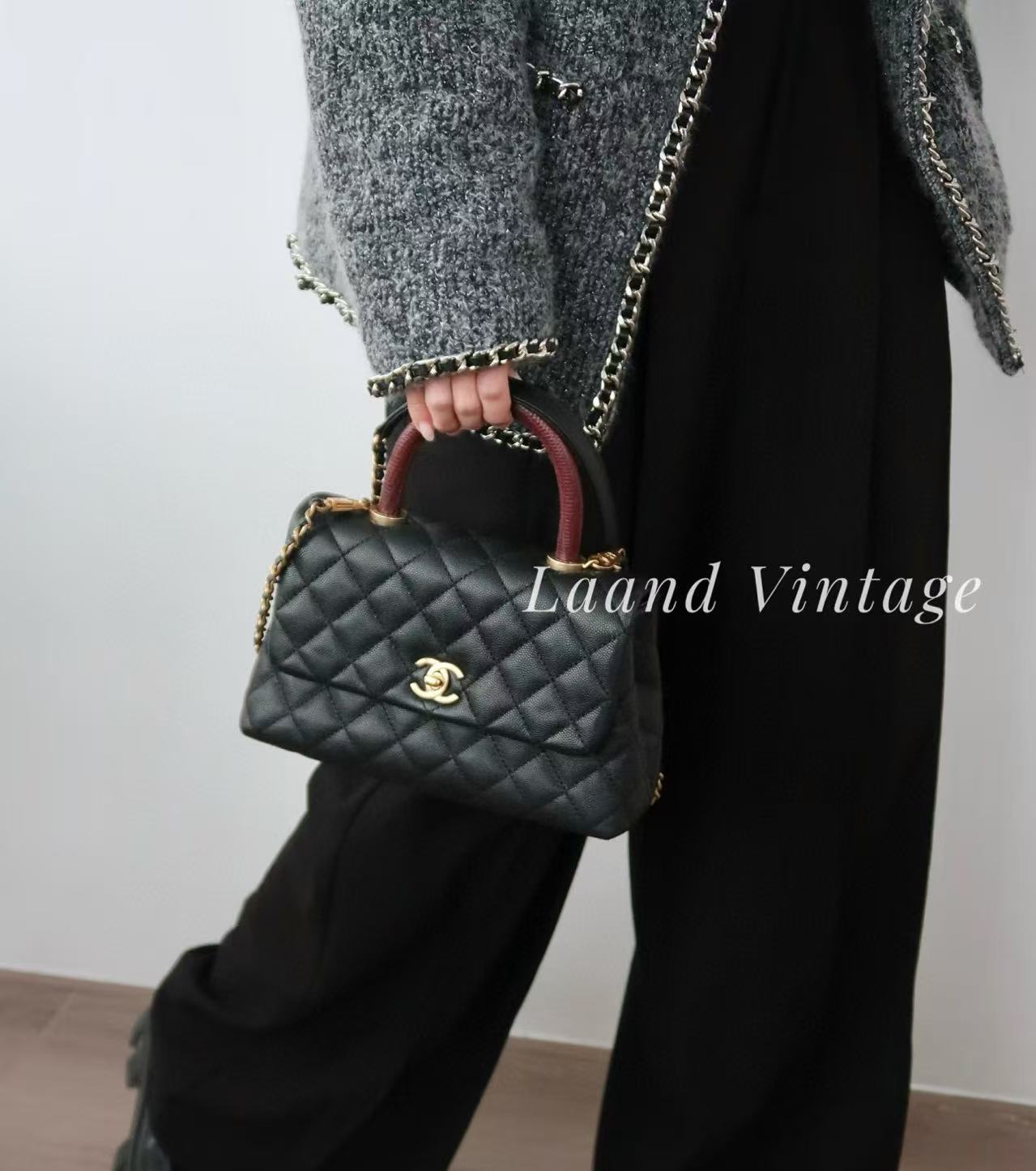 CHANE1 チェーンカラーブロックハンドバッグ【50％割引+送料無料】