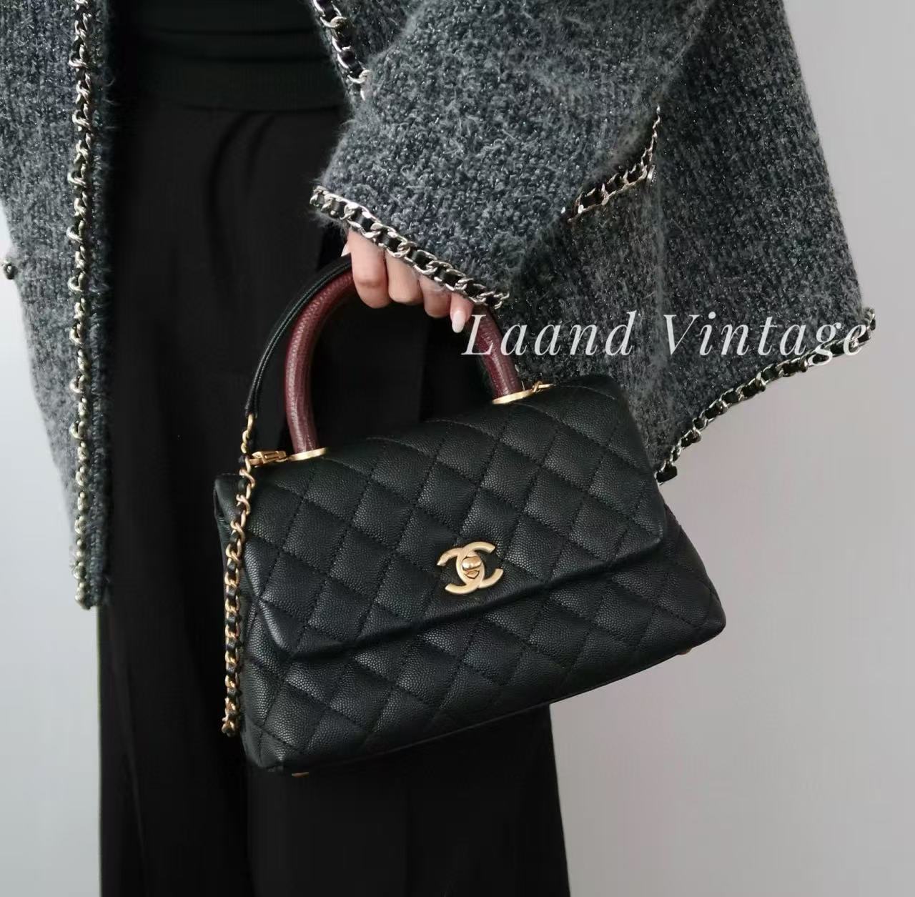 CHANE1 チェーンカラーブロックハンドバッグ【50％割引+送料無料】