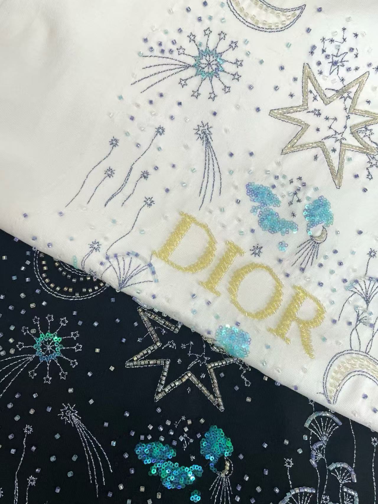 DIOR 五芒星ビーズバタフライレターTシャツ【50％割引+送料無料】