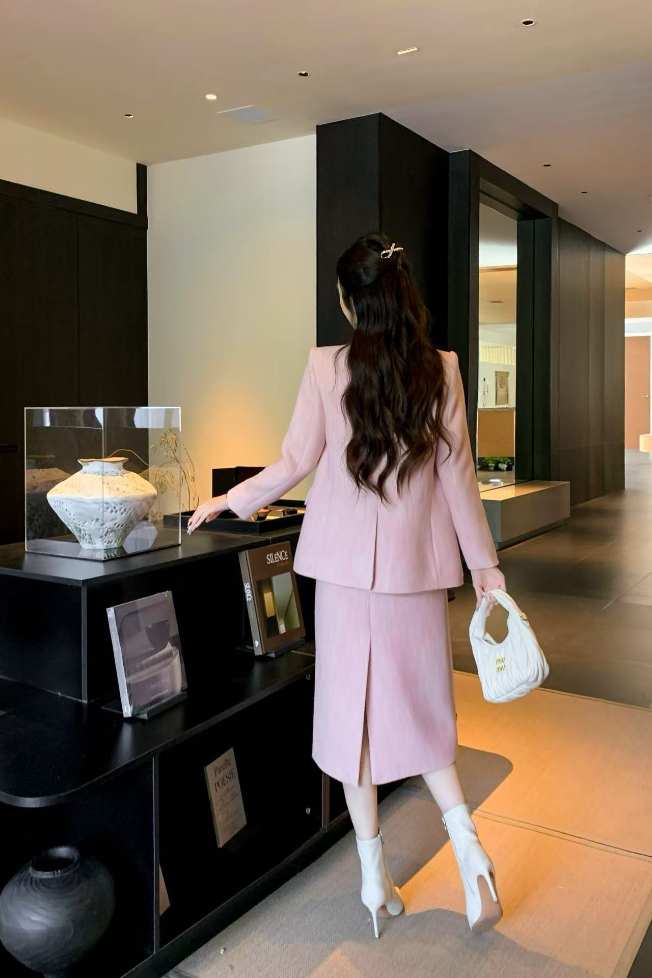 CHANE1 高品質ビーズブレザー+スカート ツーピースセット【50％割引+送料無料】