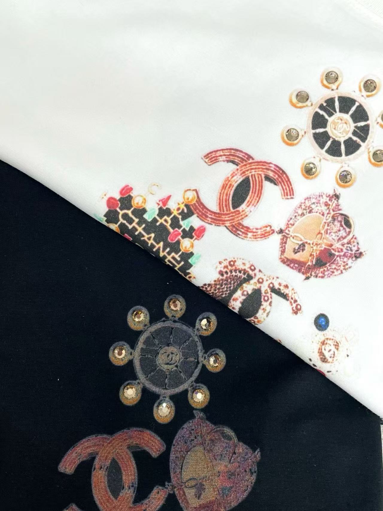 CHANE1 ダブルCプリントTシャツ【50％割引+送料無料】