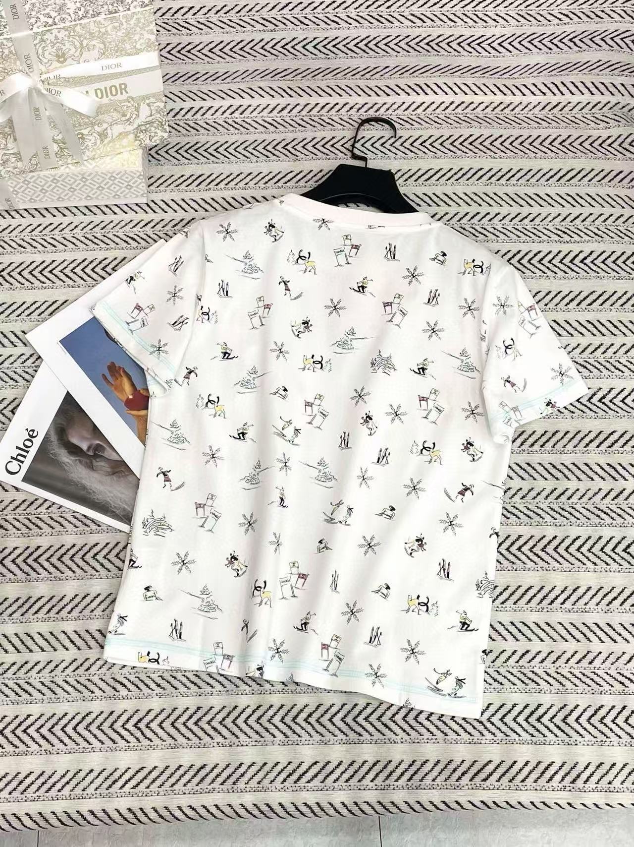 CHANE1 ダブルC ボウ スノーフレーク Tシャツ【50％割引+送料無料】