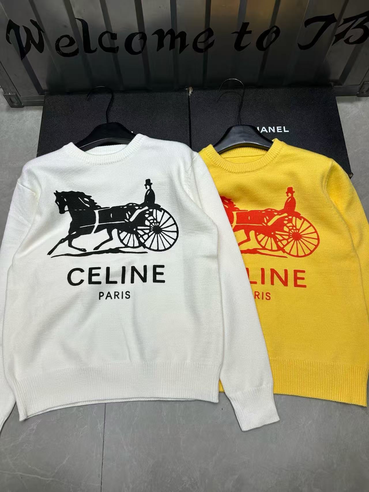 CEL1NE キャリッジレター ウールセーター【50％割引+送料無料】