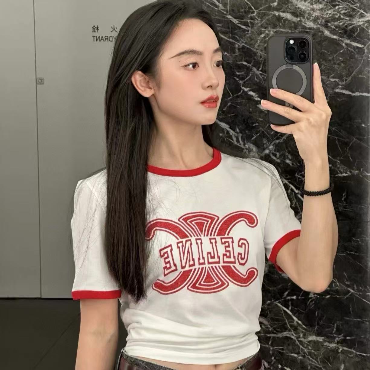 CEL1NE 凱旋門レターTシャツ【50％割引+送料無料】