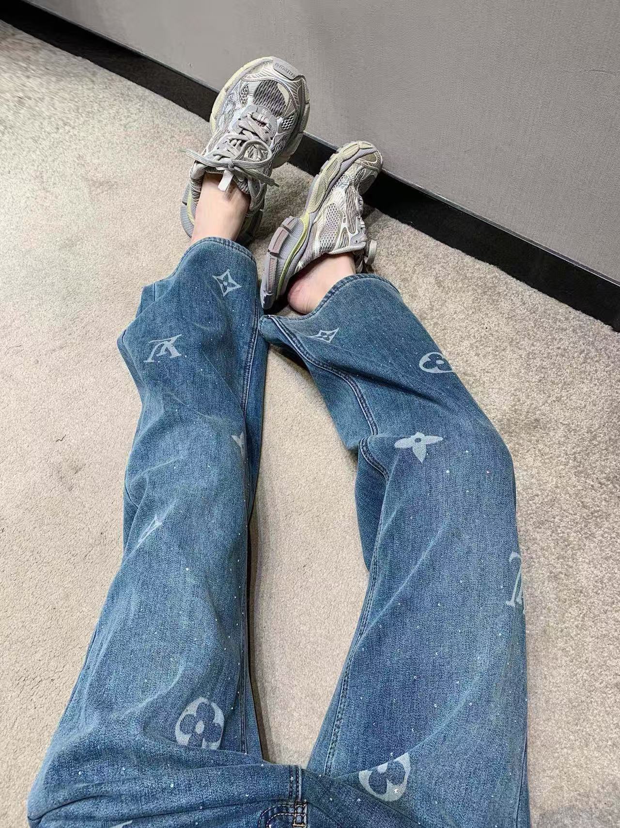 LV四つ葉のクローバープリントジーンズ【50％割引+送料無料】