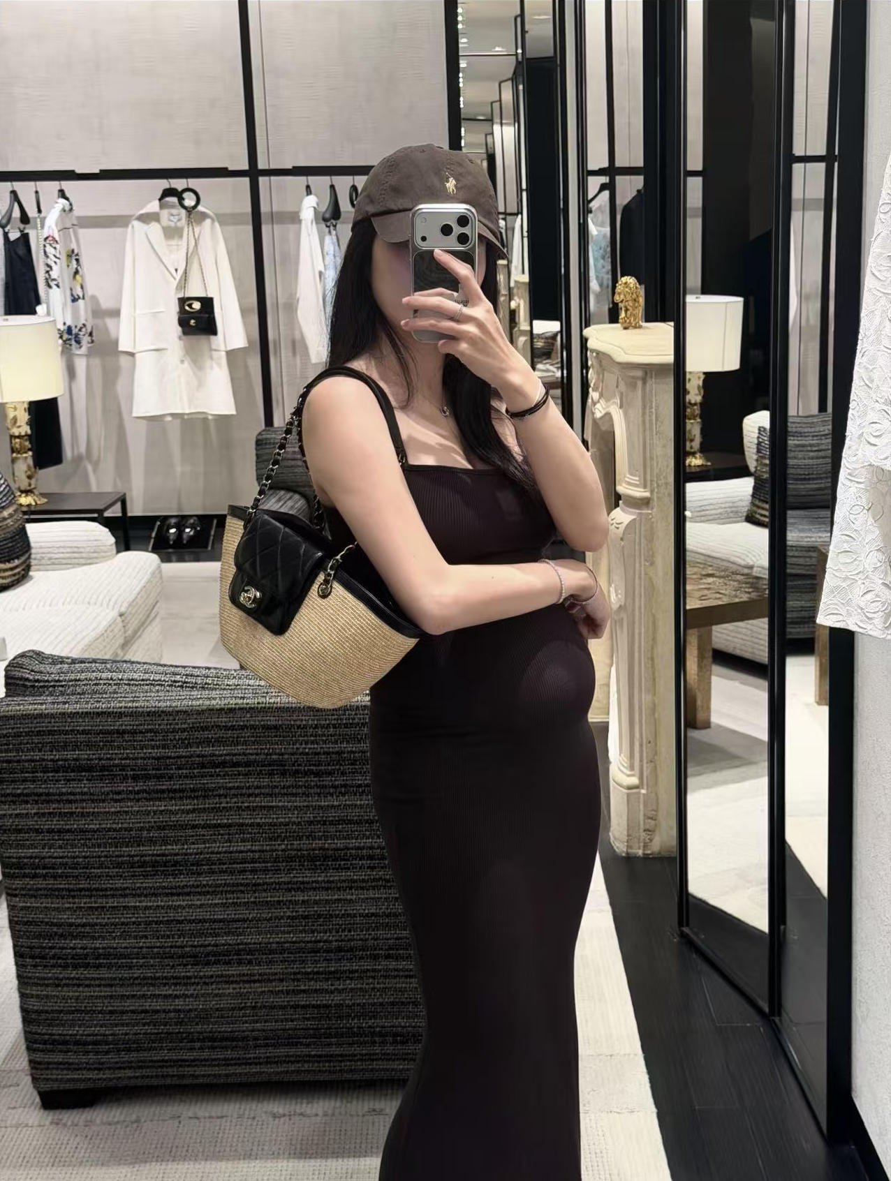 CHANE1 チェーンストロー織りショッピングバッグ【50％割引+送料無料】