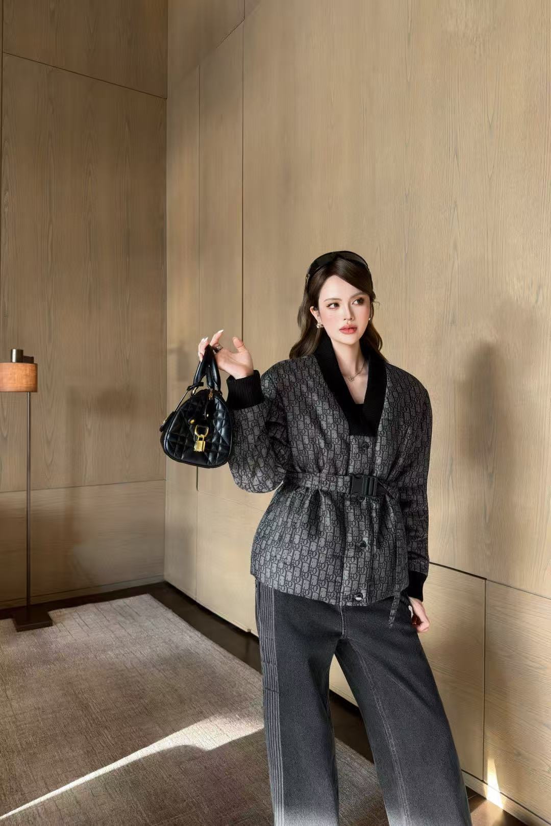 DIOR プリント リバーシブル Vネック ジャケット【50％割引+送料無料】