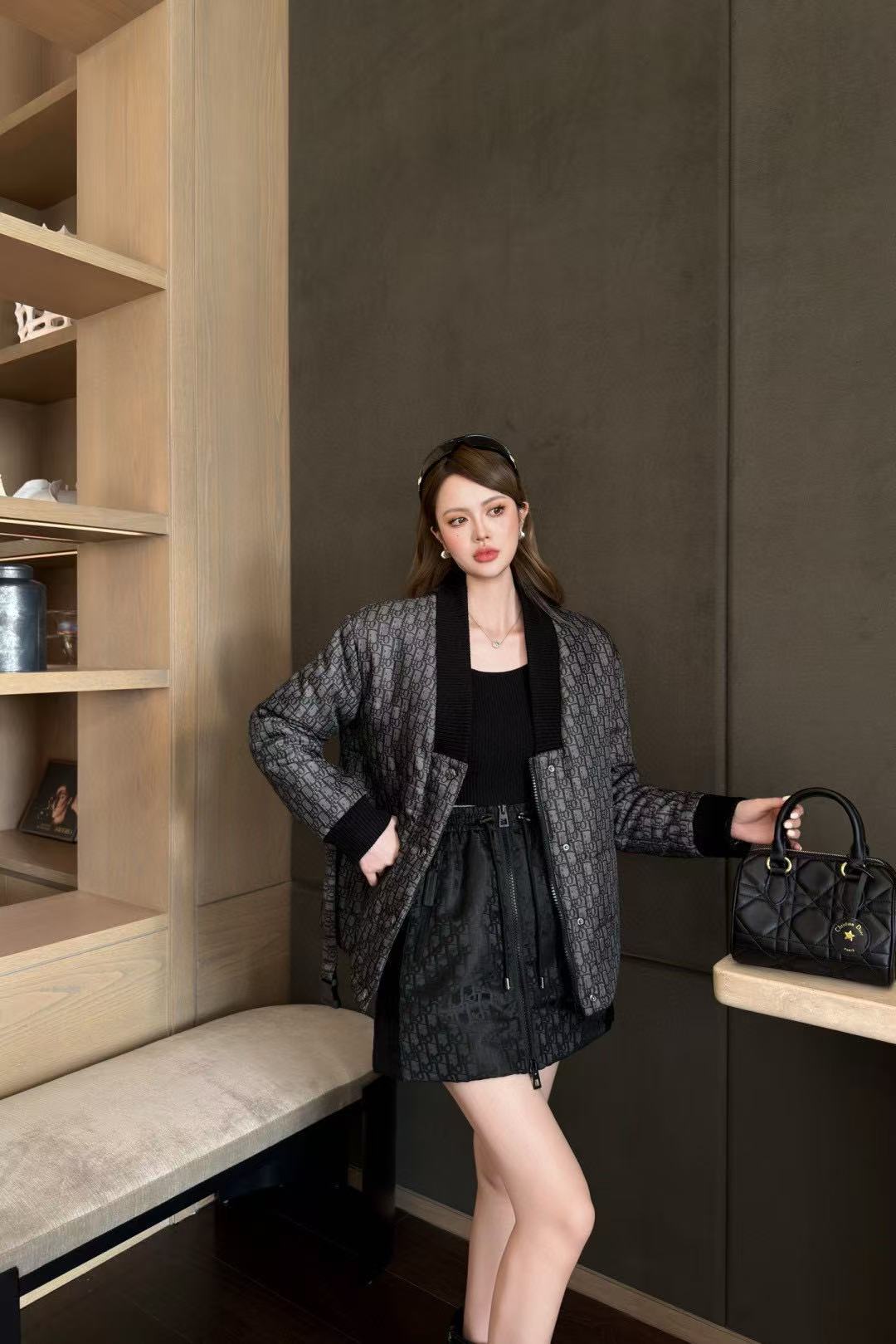 DIOR プリント リバーシブル Vネック ジャケット【50％割引+送料無料】