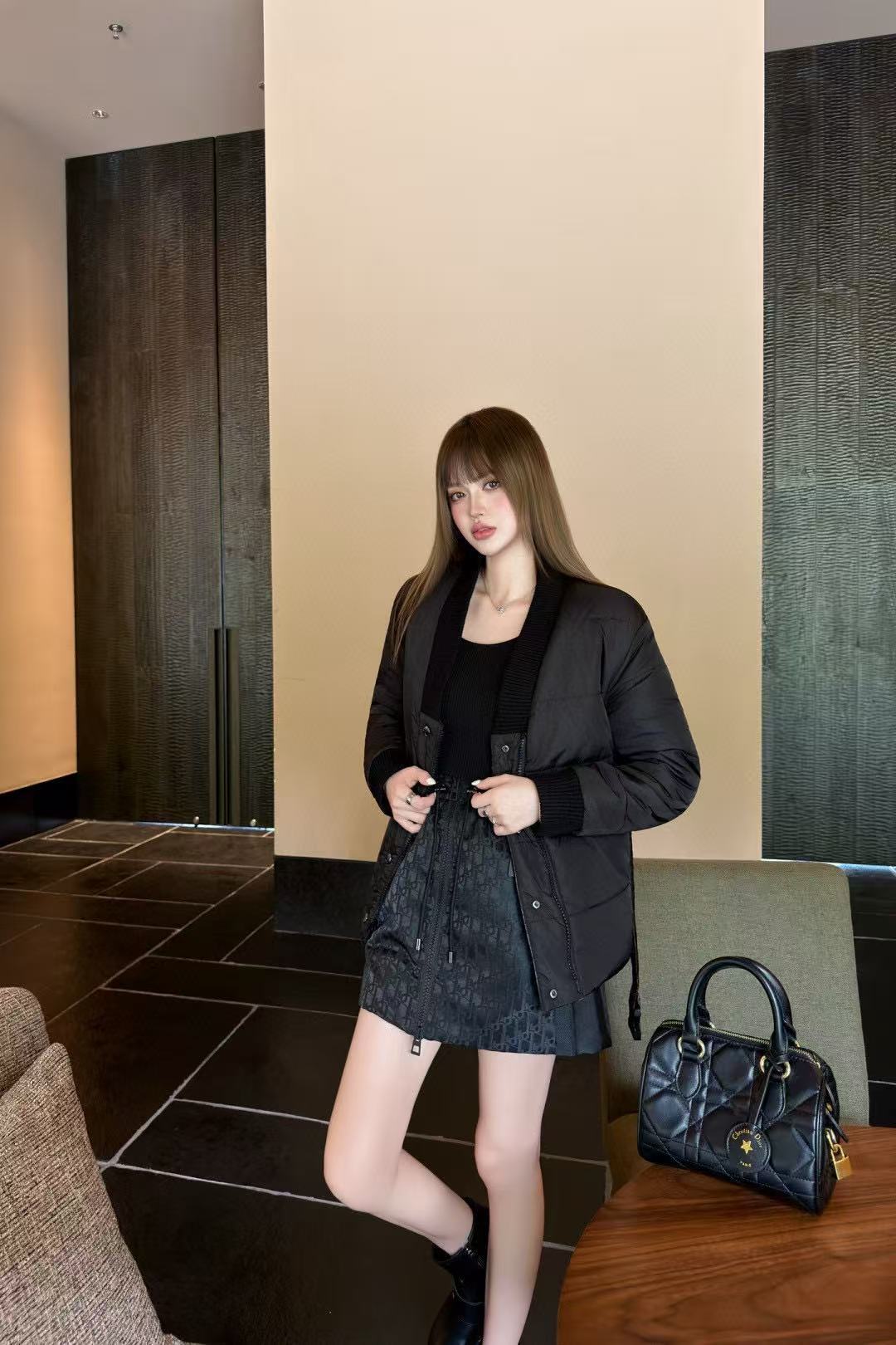 DIOR プリント リバーシブル Vネック ジャケット【50％割引+送料無料】