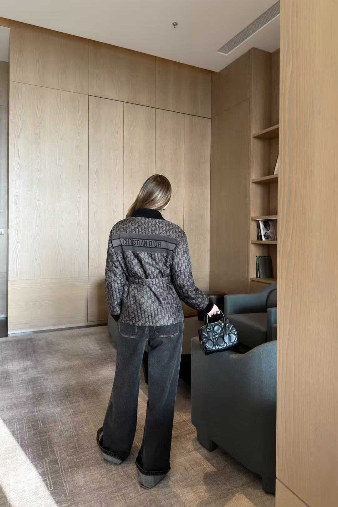 DIOR プリント リバーシブル Vネック ジャケット【50％割引+送料無料】