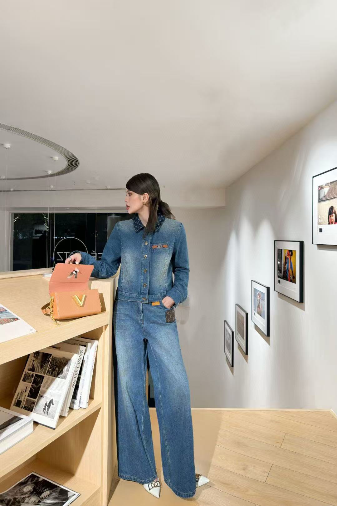 LVデニムラペルジャケット【50％割引+送料無料】