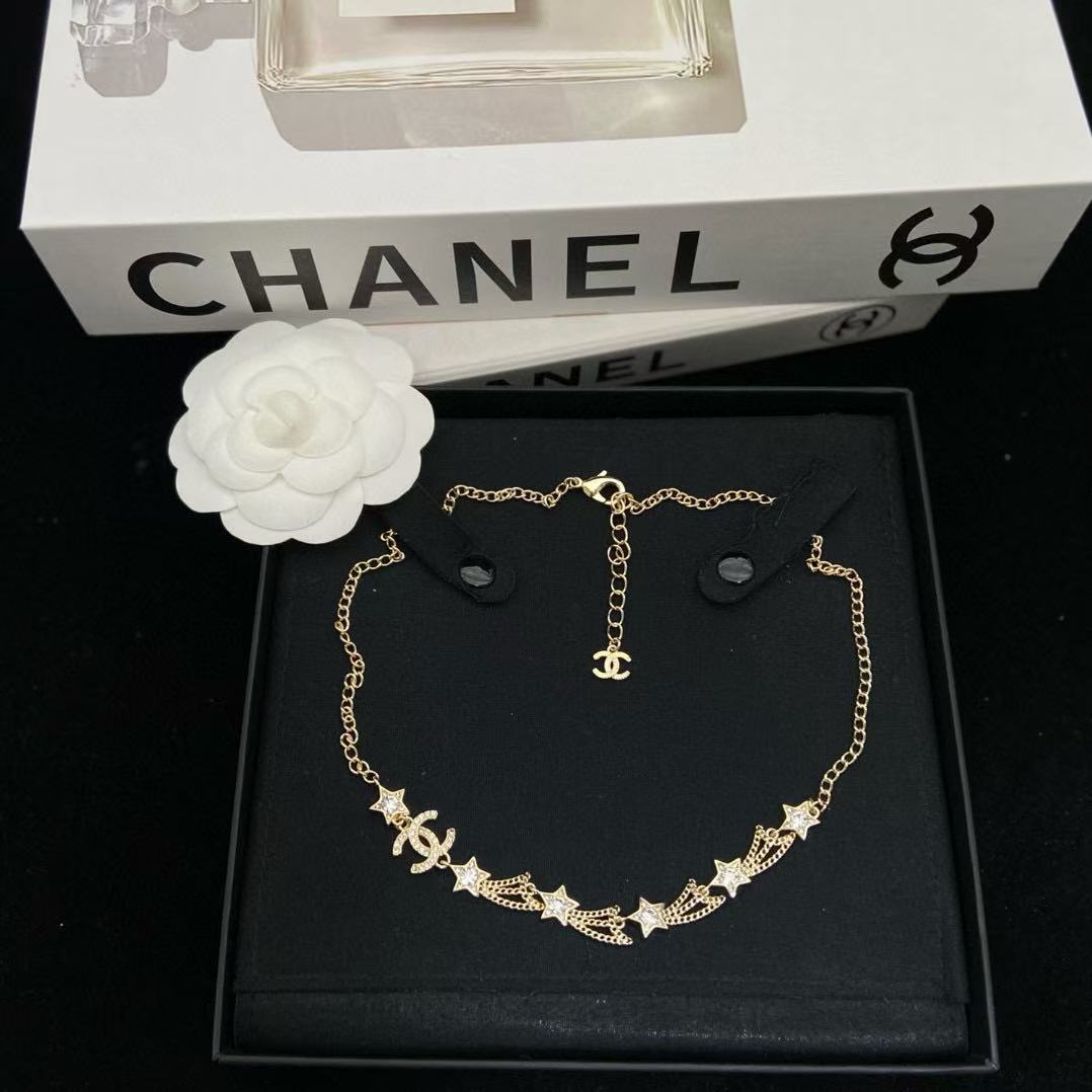 CHANE1 五芒星ダブルCネックレス【50％割引+送料無料】