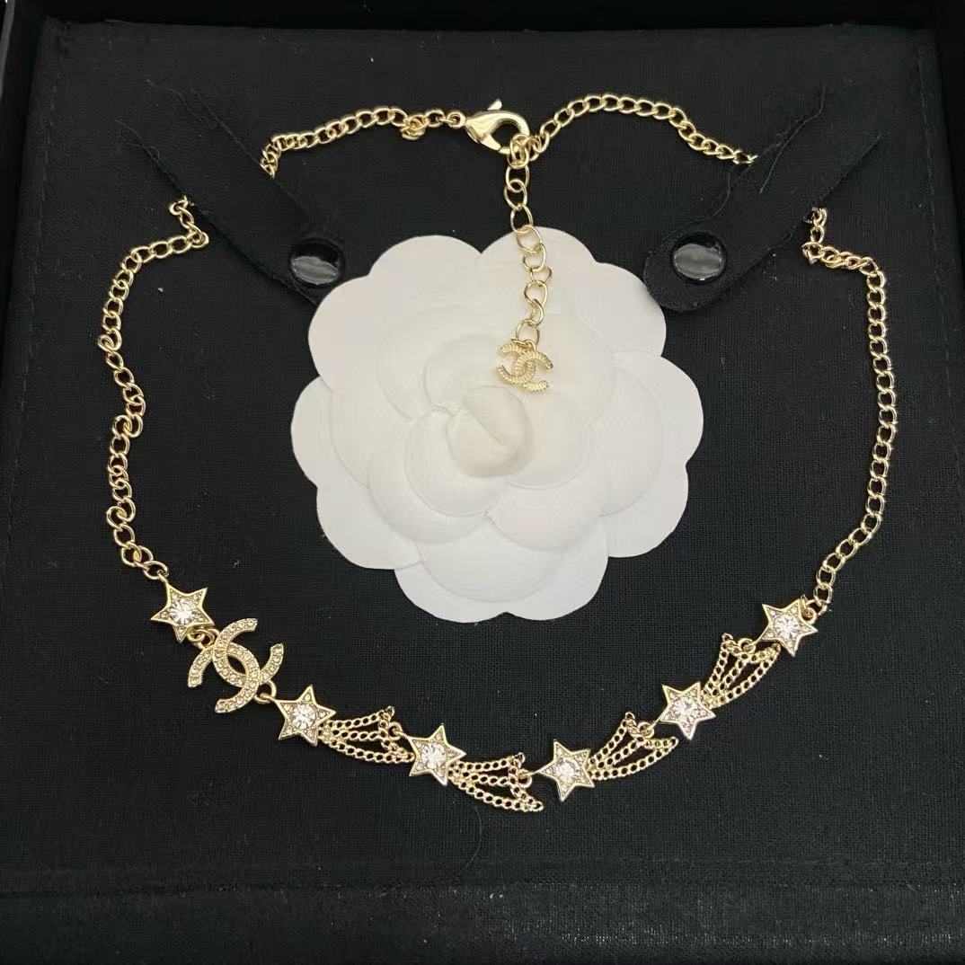 CHANE1 五芒星ダブルCネックレス【50％割引+送料無料】