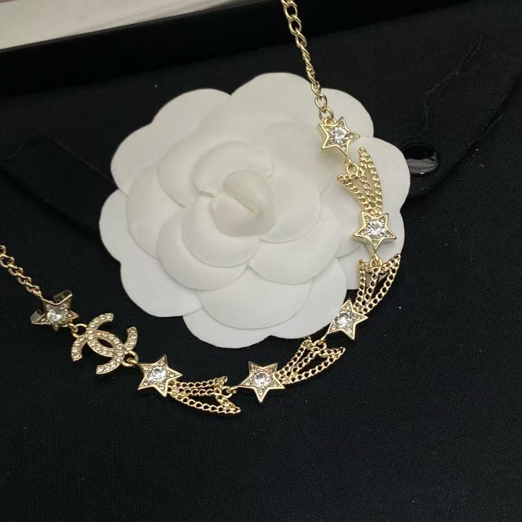 CHANE1 五芒星ダブルCネックレス【50％割引+送料無料】