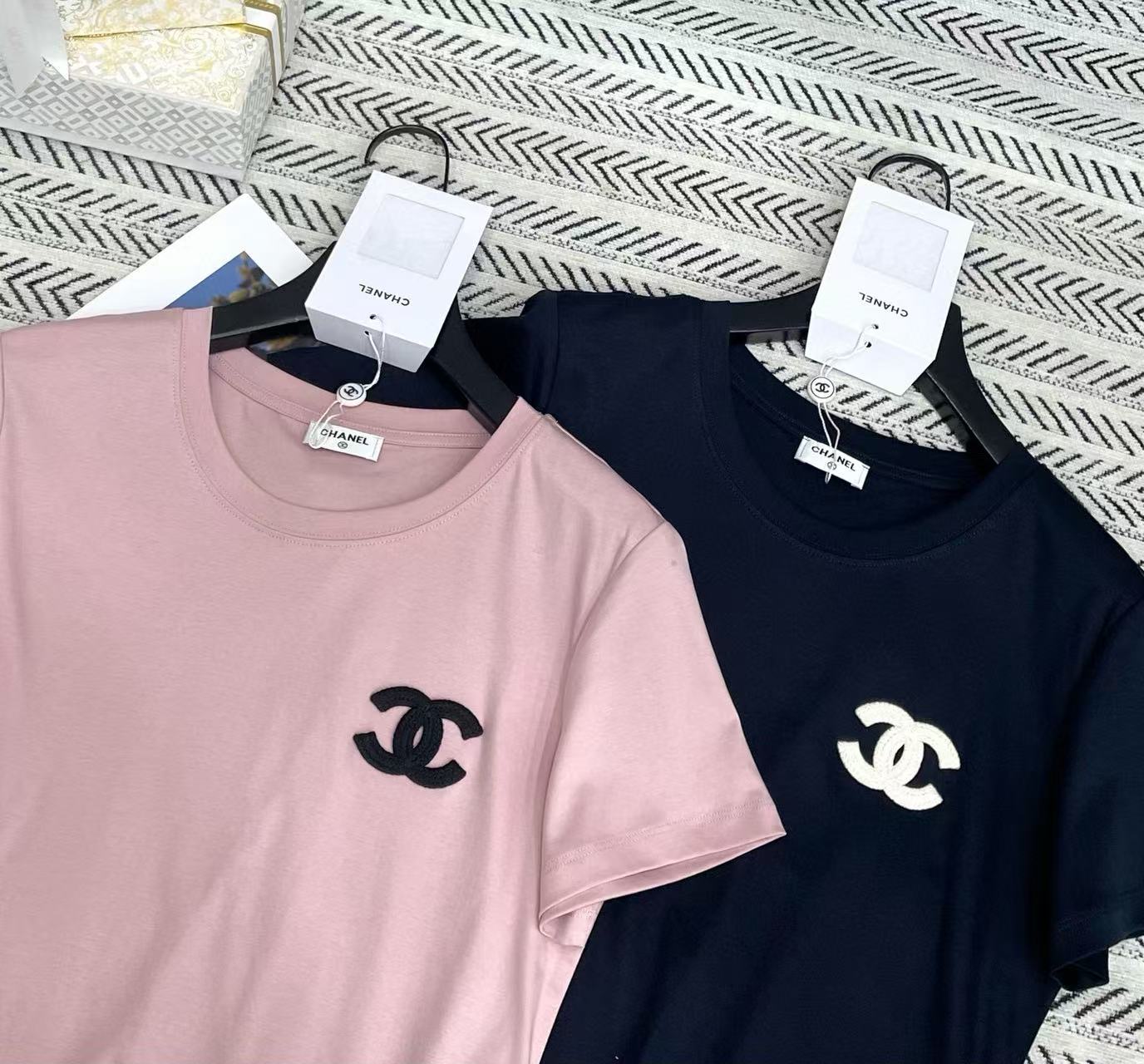 CHANE1 シンプルダブルC Tシャツ【50％割引+送料無料】