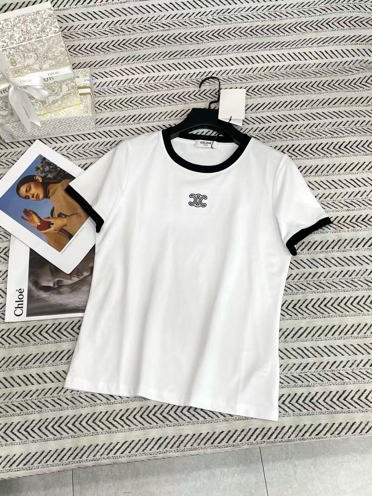 CEL1NE 凱旋門刺繍ロゴTシャツ【50％割引+送料無料】