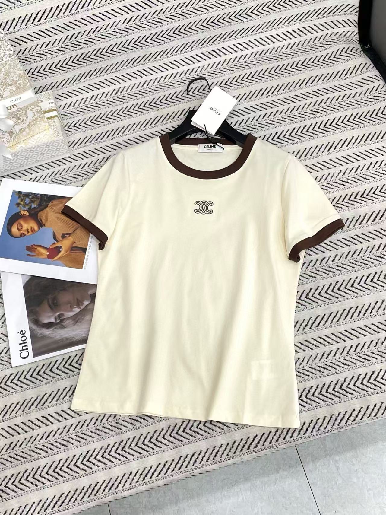 CEL1NE 凱旋門刺繍ロゴTシャツ【50％割引+送料無料】