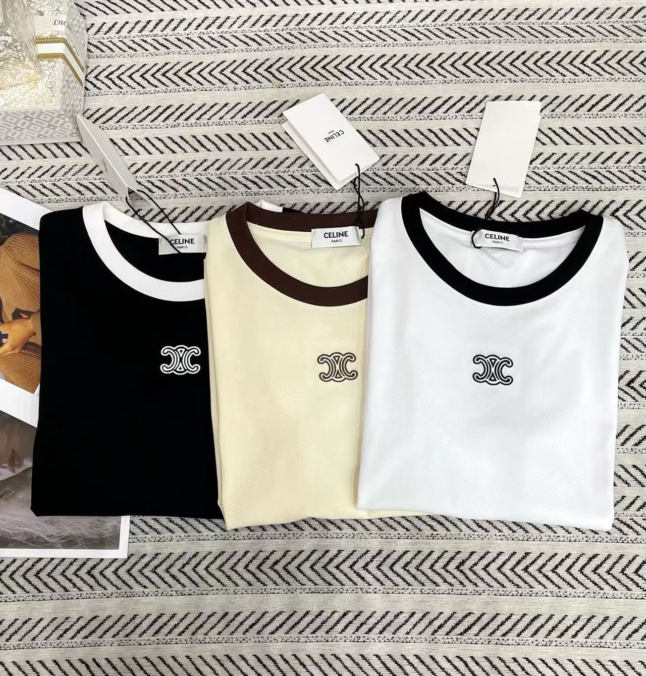 CEL1NE 凱旋門刺繍ロゴTシャツ【50％割引+送料無料】